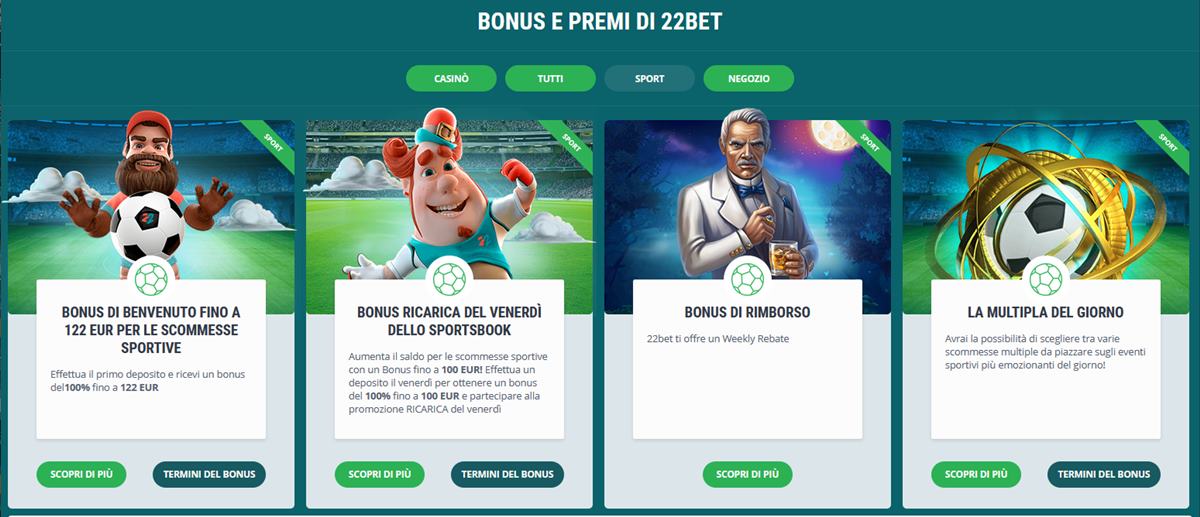 4 offerte promozionali di cui 3 ricorrenti