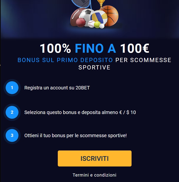 Il bonus di benvenuto